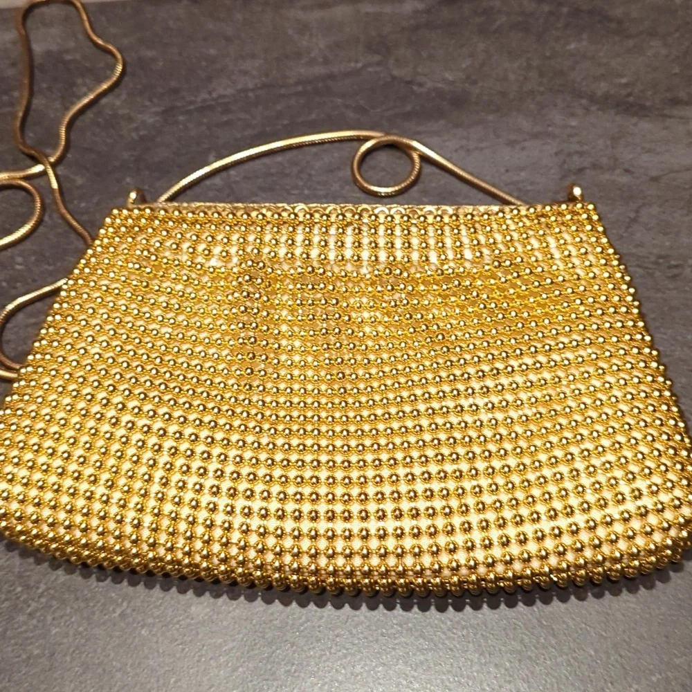 80sVINTAGE Beaded gold bag